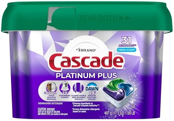 Cascade Detergent, Dishwasher Actionpacs Fresh Scent, 31 Count