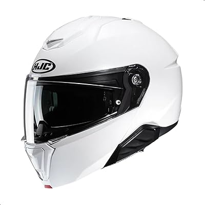 HJC i91 Solid Modular Motorcycle Helmet with HJ-33 Pinlock Shield, DOT Approved White, X-Small