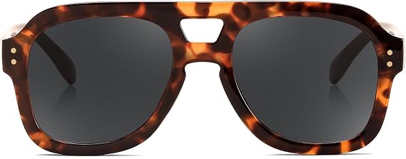FEISEDY Aviator Sunglasses For Women Men Square Chunky Trendy Eyewear B2846