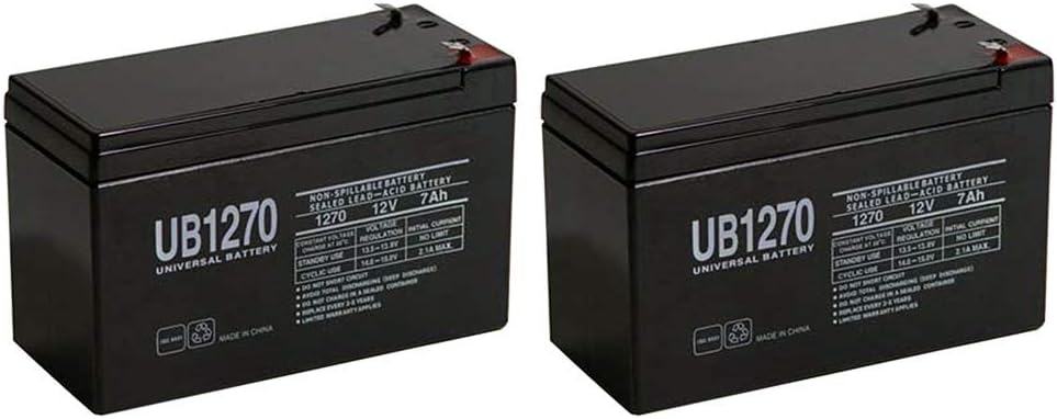 UPG 12V 7AH Battery 6-DW-7 12V 7AH 10hr SHAOXING HUITONG REPL - 2 Pack