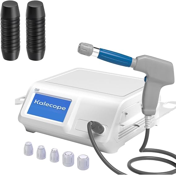 Shockwave Therapy Machine and 2 pcs Replacement Bullets Pain Relief Shock Wave Therapy Machine for Back Waist Leg and Golf Elbow Relief Pain