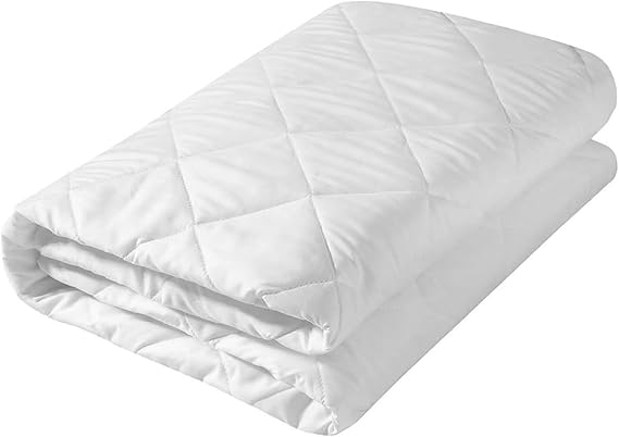Bedding Quilted Fitted Mattress Protector Pad Cover Bed Pad Topper with Elasticated Straps Protecting Against Bacteria and Dust Mites Comfortable and Machine Washable (Single(90cm x 190cm))