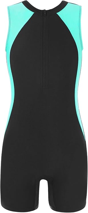 Kids Girls Boys Athletic One Piece Swimsuit Competition Sports Bathing Suit Swimming Costumes Rash Guard Set