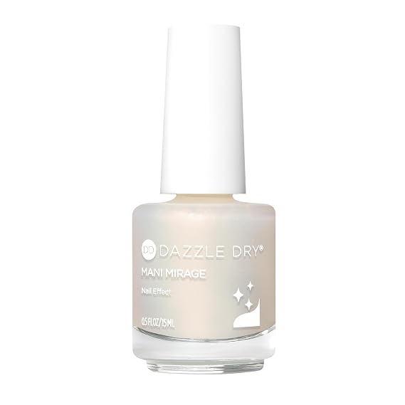 Dazzle Dry Nail Lacquer, Step 3 Nail Effects Gleam (0.5 fl oz) | A Red Orange Golden Glow Super Sheer Shimmer Finish Quick-Dry