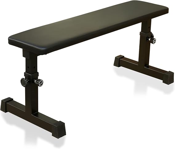 Weight Bench for Strength Training Flat Bench Press 5 Levels Adjustable 43.3 Inches Long Workout Benches for Home Gym 440lb Weight Capacity
