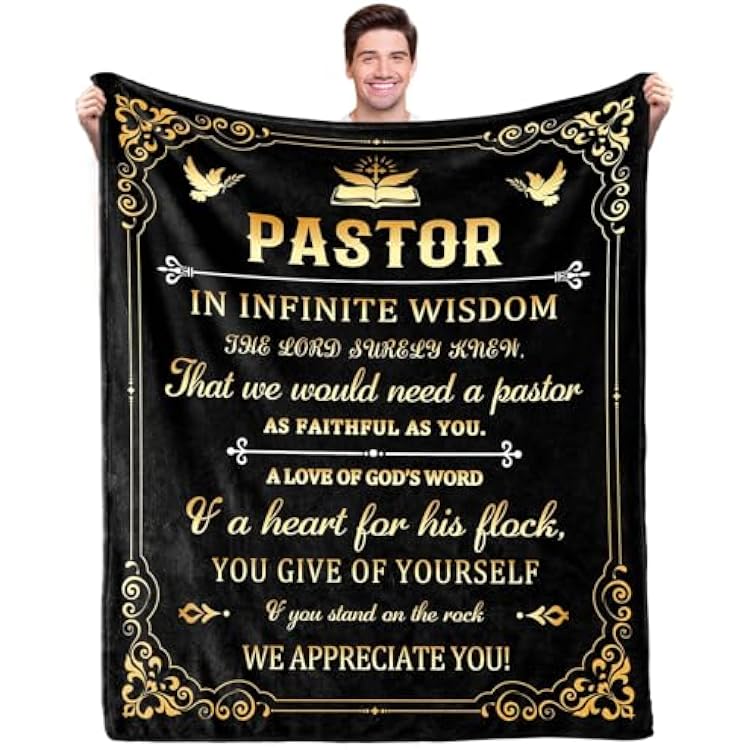 Pastor Appreciation Day Gifts - Inspirational Christian Gifts for Men & Women - 60x50in