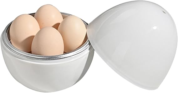 Microwave Egg Boiler - 4 Eggs Boiler Cooker Microwave Egg Steamer, Cooker Boiler Steamer Gadgets Cook Soft and Hard Boiled Egg, Poacher Boiler Cooker