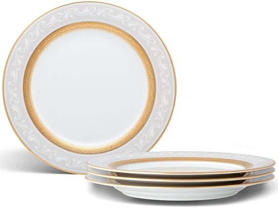 Noritake Crestwood Gold Set of 4 Accent Plates, 9"