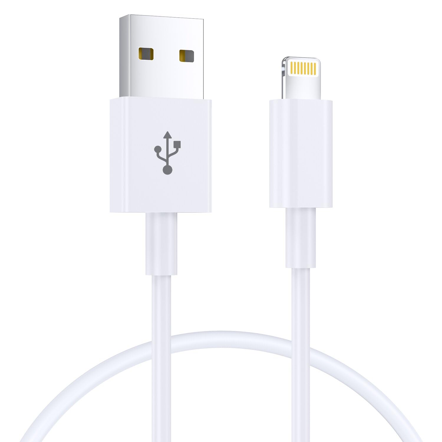 1Pack 1.8M iPhone Charger Cable [Apple MFi Certified] Lightning to USB Cable Lead 6 Foot, 2.4A Fast Charging Cable for iPhone 14 13 12 11 Pro Max XS XR X 8 7 6 Plus 5, iPad and iPod
