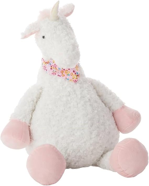 Mina Victory N1564 Trendy, Hip, New Age Unicorn Plush Pillow, 22" x 26", Ivory