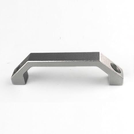 2 Pcs 100mm(3.94") Hole Spacing Aluminum Alloy Rectangular Pull Handles, Portable Base Grip, Silver, for CNC Machine, Cabinet and Enclosure