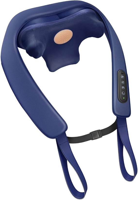 Electric Shiatsu Neck Massager with Heat, Blue