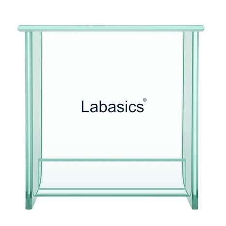 Labasics Glass Square TLC Developing Tank, Heavy Duty Borosilicate Flat-Bottom Chromatography TLC Developing Chamber with Lid for Multiple Plates Development, 3.94x3.94 inch