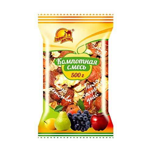 Krasnyi Oktyabr Dry Fruit Mix Secrets of East for Classic Homemade Fruit Russian Compote Kompot Drink 500g17.63oz