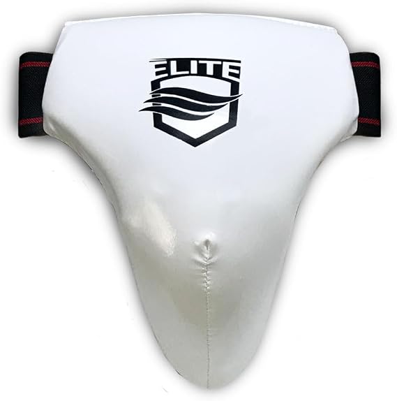 Ergonomic Male Groin Protector - Adult & Youth Sizes - Lightweight Impact-Absorbing Protective Cup with Secure Non-Slip Elastic Straps for Taekwondo Competition & Sparring