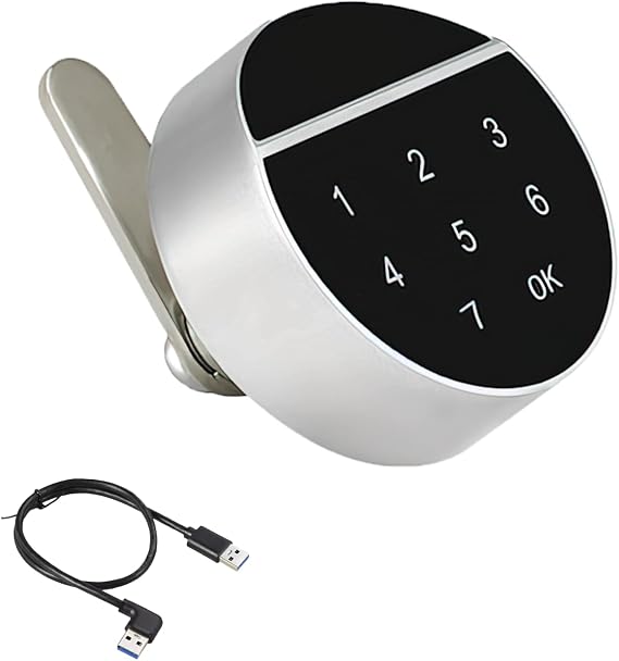 Digital Cabinet Electronic Coded Lock - Mechanical Keyless Touch Screen Password for Mailbox, File, Sauna, Drawer, School Lockers, DIY Wooden Furniture - Privacy Lock (1)
