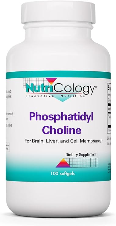 NutriCology Phosphatidyl Choline 385 mg Lecithin, Brain, 100 Count