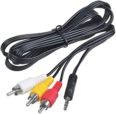 Accessory USA 5ft Mini 3.5mm to 3 RCA AV A/V Audio Video TV Cable Cord Lead Compatible with Aiptek Camcorder