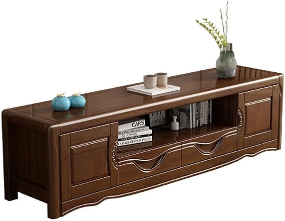 Living Room TV stand 1.8 Meters Solid Wood Chinese TV Cabinet Home Floor Cabinet Simple Living Room Entertainment Center Storage Cabinet TV Stand With Storage ( Color : A , Size : 180*38*48cm )