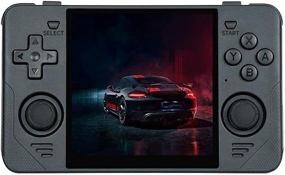 RGB30 Handheld Retro Game Console with 20,000 Games, 4-inch HD LCD, Black