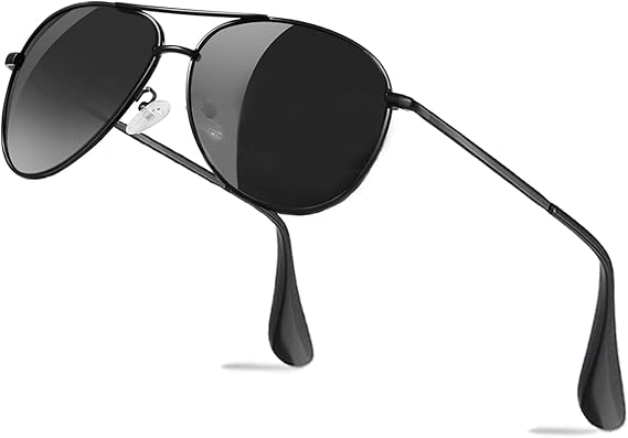 Aviator Sunglasses for Men Polarized Men's Sunglasses UV Protection 400 Metal Frame with Spring Hinges 62MM