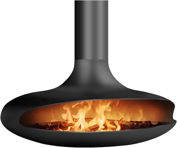 Electric Fireplace Hanging Wood-Burning Fireplace Home Villa Living Room Decoration Simulation Flame 3D Wood-Burning Version Fireplace Atomization Fireplace(70cm)