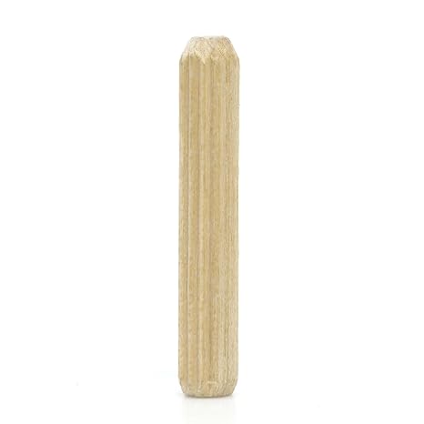ReplacementScrews Wooden Dowel Pins Compatible with IKEA Part 101375 | (PAX Wardrobe), Kiln-Dried, Hardwood Pegs, Fluted & Chamfered, Pack of 12