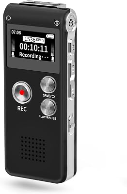 32GB Digital Voice Recorder,Mini Audio Recorder with Playback USB Charge, MP3 - Upgraded Small Tape Recorder for Interviews,Meetings, Classroom, Lectures,Handheld Digital Recorder