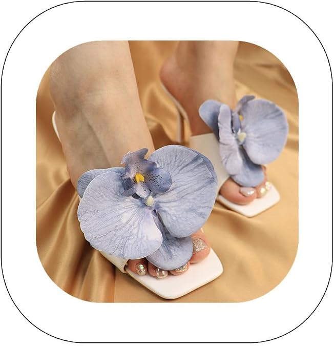 Butterfly Orchid Shoe Clips Removable Artificial Flower Shoes Buckle Elegant Wedding Party High Heel Sandals Bag Charm Decorations for Women