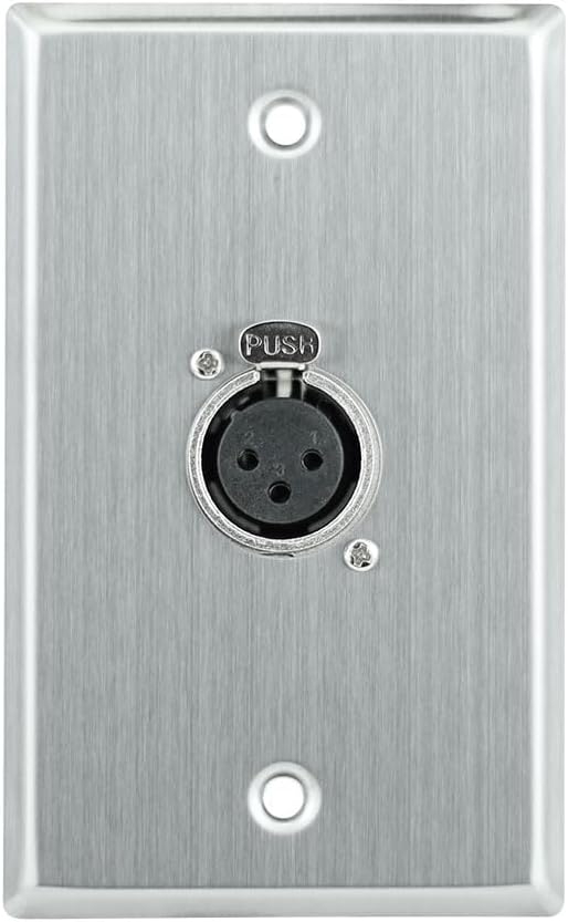 Saga EliteTM XLR-F1 Single-Gang Wall Plate with Female XLR Connector