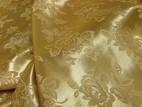 The Fabric Exchange 60" Wide Brocade Jacquard Satin Fabric by The Yard Elegant Floral Pattern, Dual-Sided Design for Apparel, Decor, Costumes & Crafts