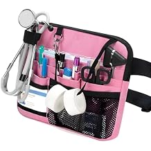 Adjustable Waist Medical Organizer Bag, Oxford Cloth Multi-Pocket Utility Pouch for Stethoscopes, Pens, and More