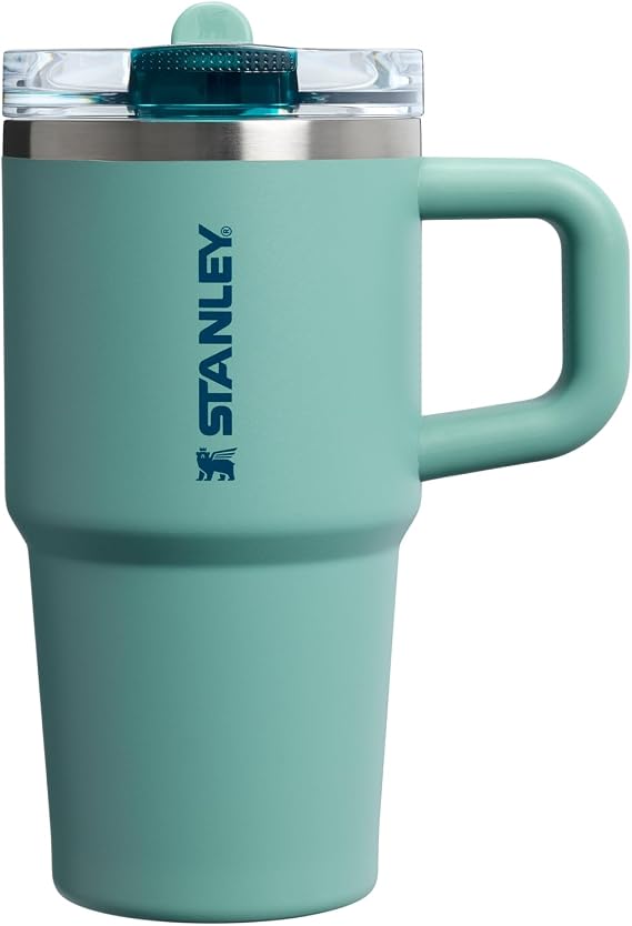 STANLEY Quencher ProTour Flip Straw Tumbler with Leakproof Lid 20 oz | Built-In Straw & Handle | Cupholder Compatible for Travel | Insulated Stainless Steel Cup | BPA-Free | Spring Green