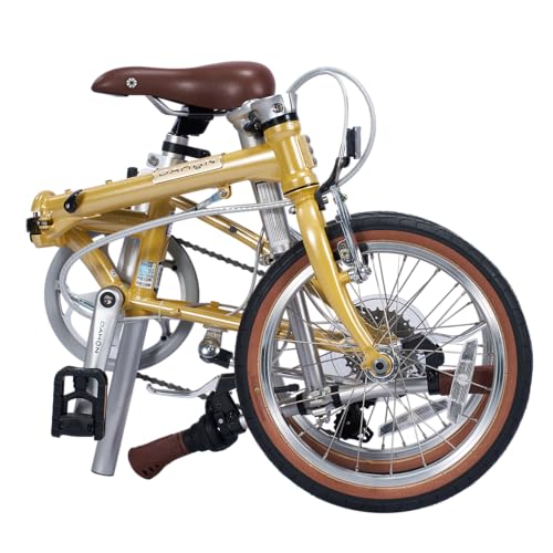 Dahon Boardwalk D7 Folding Bike for Adults, 16 Vintage Bicycles with 7-Speed & V Brake, Lightweight Aluminum Frame, Foldable Commuter Bike for Urban