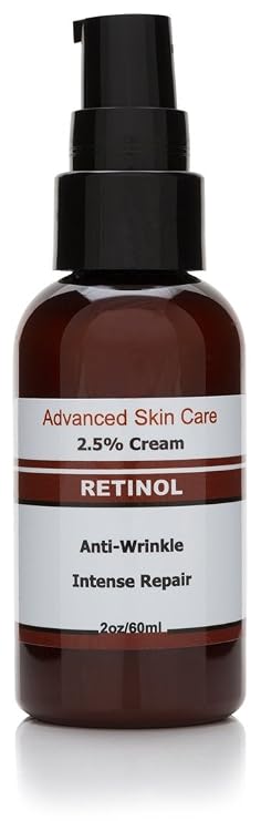 Retinol Cream Moisturizer for Face 2.5% Retinol, Hyaluronic Acid, Resveratrol, Shea Butter Green Tea and Vitamin B5 and E Best Night and Day Moisturizing Cream 2.oz