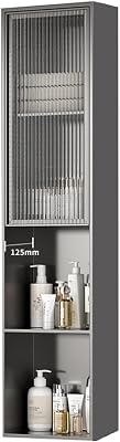 Stainless Steel Bathroom Shelf, Water Proof Bath Organizer, Recessed Glass Door Shower Niche for Bedroom Living Room Hotel1200x280x125mm
