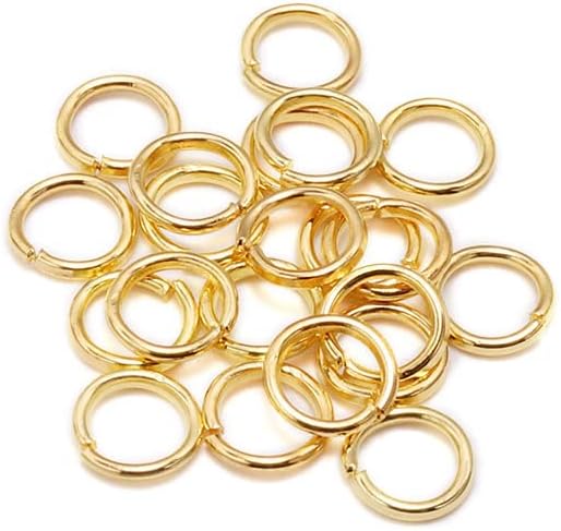 1Box 1000pcs Alloy Jump Rings Connector Mini Rings for DIY Repair Jewelry Making Necklaces Bracelet Earrings (4mm, Gold)