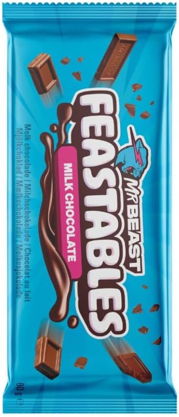 Mr Beast Feastables Sütlü Çikolata Bar - Otla Beslenen Süt ve Organik Kakao - 60g