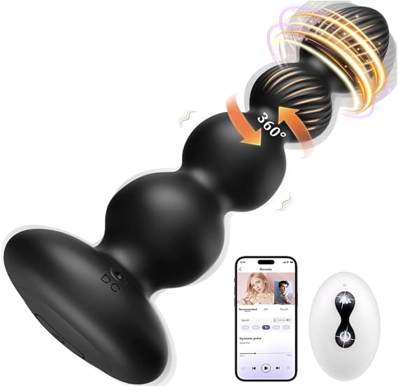 360 Rotating Shaking 10 Modes Massager with App Remote Control for Men LO87003