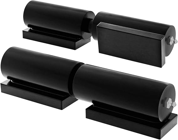 Heavy Duty Gate Hinges 5 Inches - 2 Pack Black Iron Door Hinge Barrel Style 450 Lbs Capacity for Swing Door Trailer Ramp Gate - Weld On Install