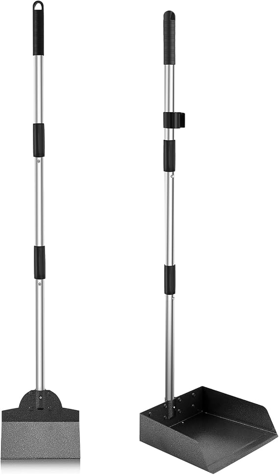 Dog Pooper Scooper, Metal Tray & Spade Set, Tray & Spade, Large