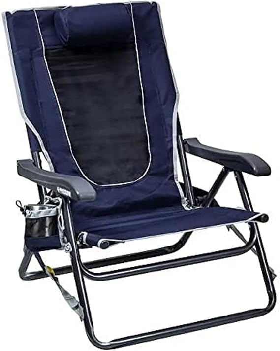 GCI Outdoor Backpack Event Reclining Camping Chair, Backpack Chair with Storage Pouch