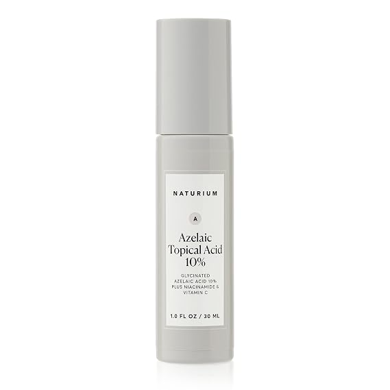 Naturium Azelaic Topical Acid 10% Serum, Niacinamide & Vitamin C, 1 fl oz | Exfoliating Skincare, Reducing Redness, Improving Skin Tone, Texture & Radiance, for Sensitive and Oily Types, Travel Size