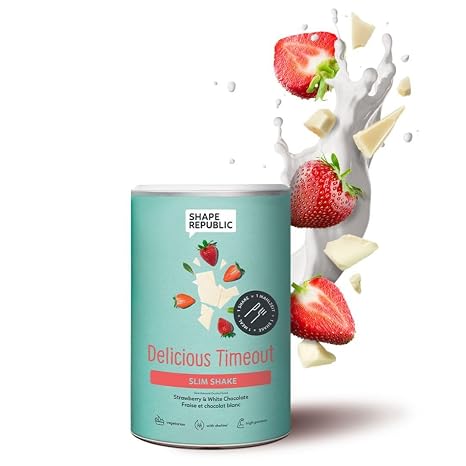 SHAPE REPUBLIC Strawberry White Chocolate 300 g - Meal Replacement Shake - Protein Rich - Contains 24 Vitamins & Minerals