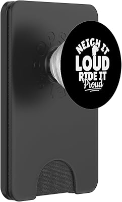 Neigh It Loud Ride It Proud - Hobby Horse Horsing PopSockets PopWallet for MagSafe