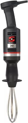 Sammic B-20 Commercial Mixer Hand Whisk, Medium-Duty Immersion Blender with Variable Speed Motor, 200–1800 RPM, 15L Capacity, 12 Removable Stainless Whisk, Ergonomic Handle, 120V