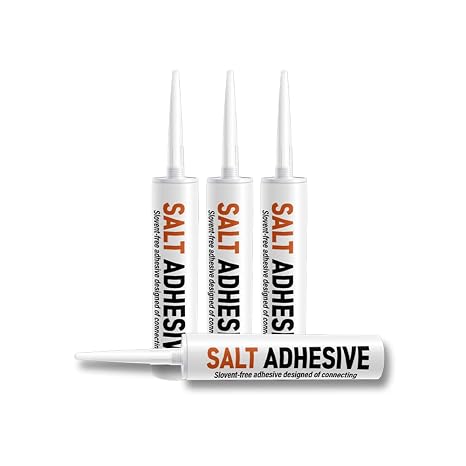 Himalayan Salt Glue 4 Pack Adhesive for Joining Himalayan Salt Bricks, The Perfect Sealant to Join Salt Tiles and Salt Blocks for Wall, Strong bonding Adhesive for Joining Plastic metrials Products