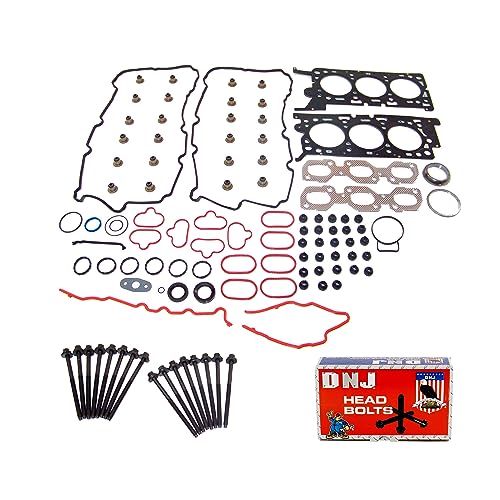 DNJ HGB4100 Cylinder Head Gasket Set with Head Bolt Kit for 2006-2009 Ford Lincoln Mercury Fusion Milan Zephyr 3.0L V6 24V DOHC 2968cc