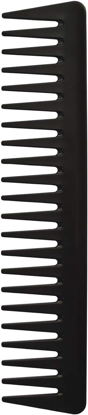 Professional Carbon Fibre Anti-static Hair Detangler Comb, Heat Resistant Wide Comb for Long Wet Curly Hair