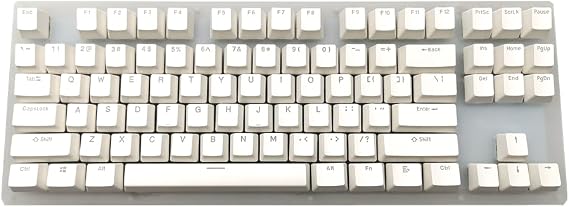 XVX Hot Swappable Wired RGB White for PC PS4 Xbox - White Keycaps, Brown Switch